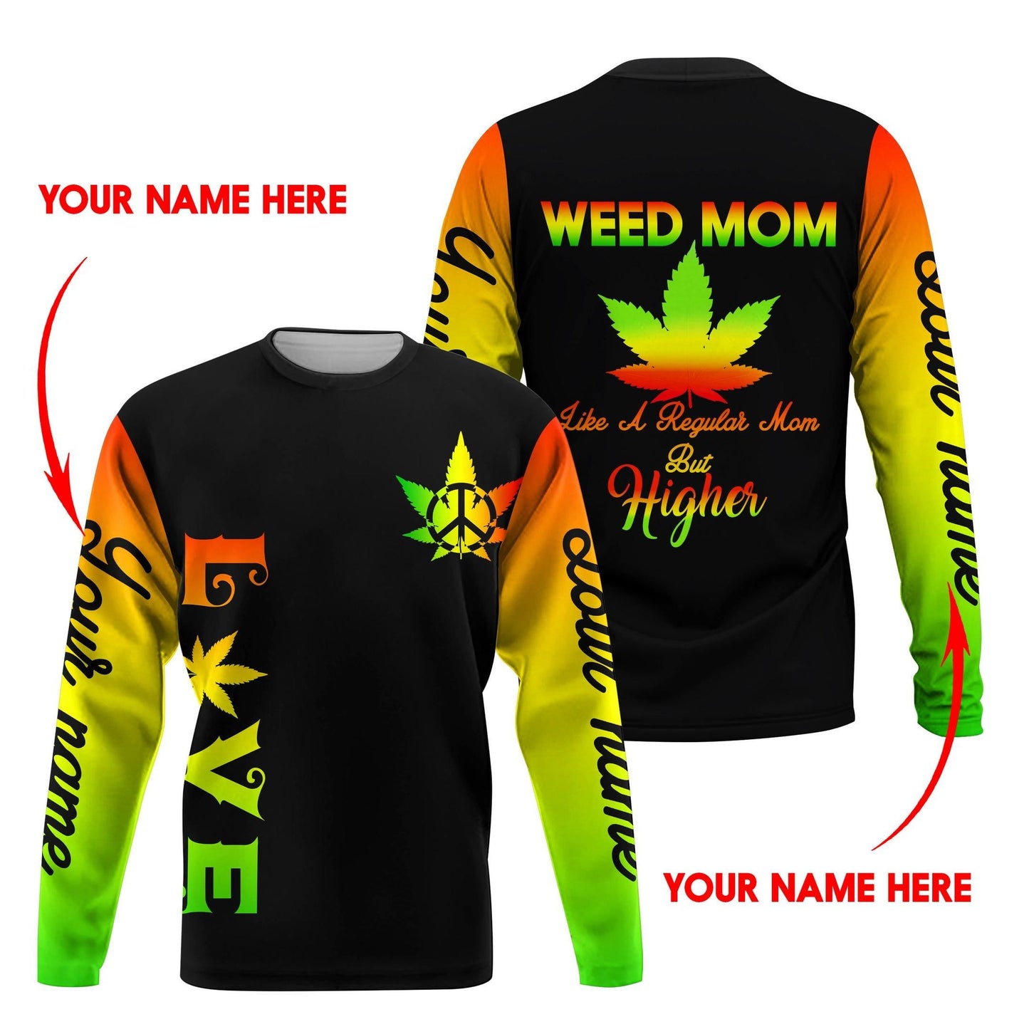 ™ 420 Hoodie Weed Mom 3D all over print Bob Marley Flag HD00701