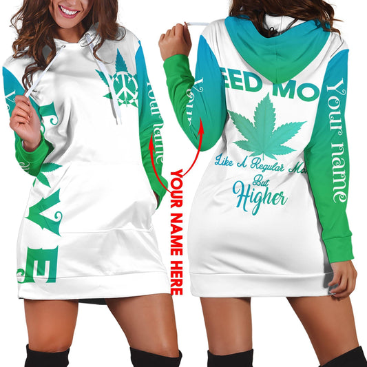 ™ 420 Hoodie Weed Mom 3D all over print White Green HD00697