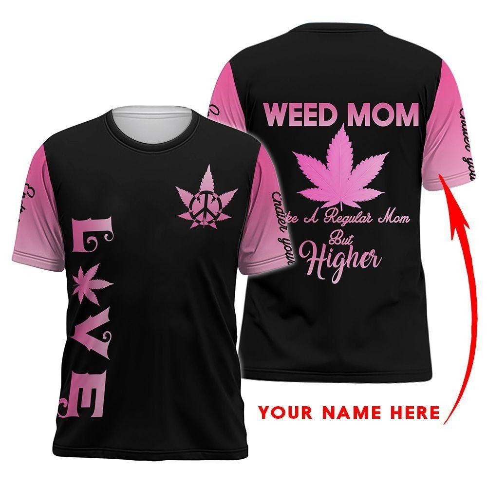 ™ 420 Hoodie Dress Weed Mom 3D all over print Black Pink HD00594