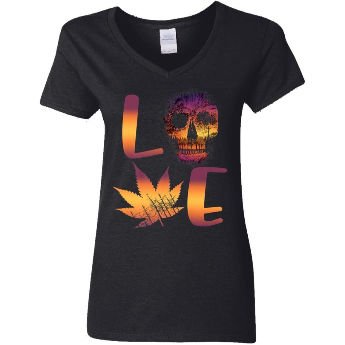 Love Skull Cannabis Weed Leaf Marijuana Vintage shirts