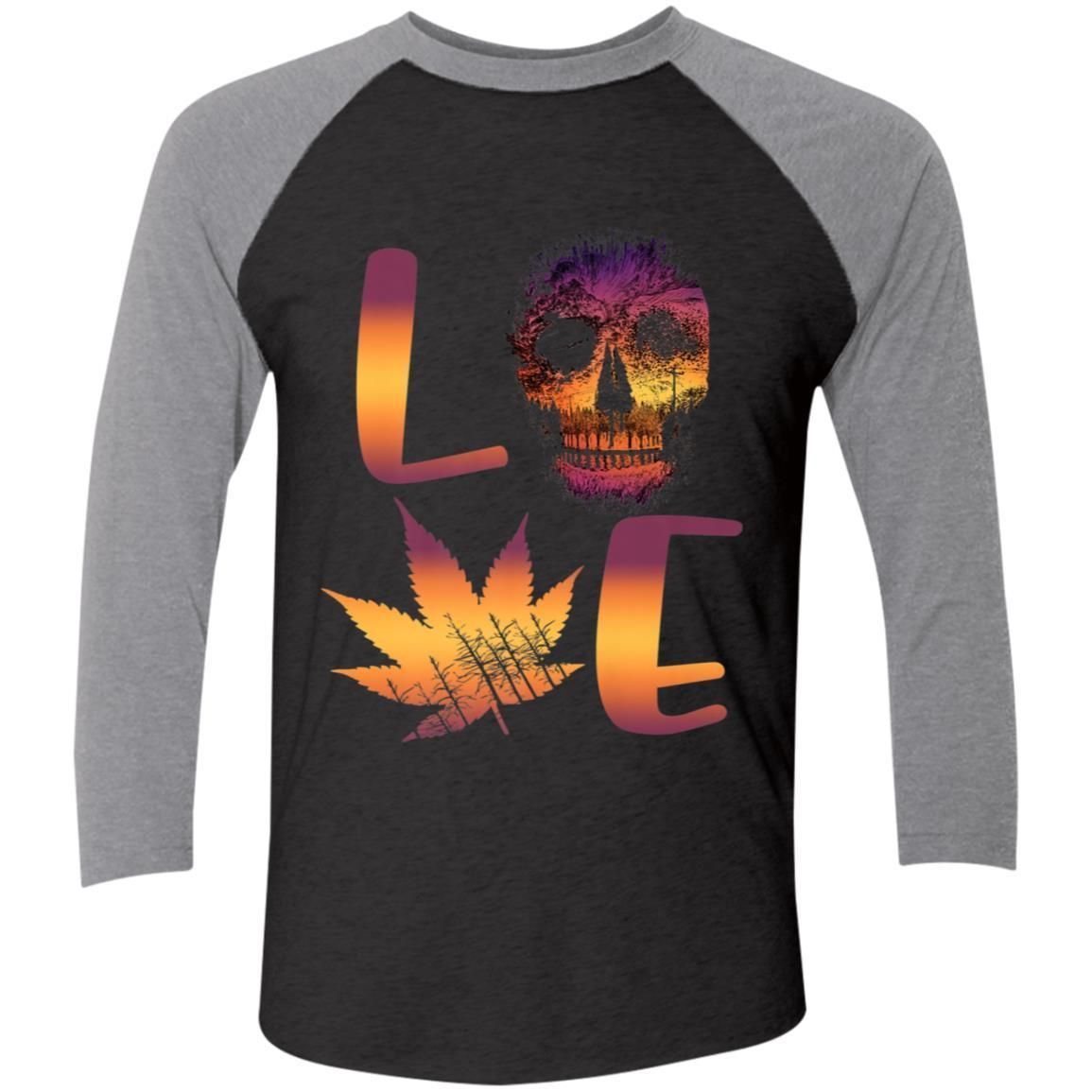 Love Skull Cannabis Weed Leaf Marijuana Vintage shirts