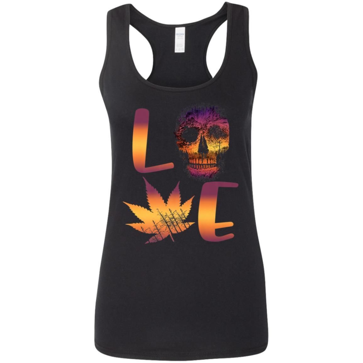 Love Skull Cannabis Weed Leaf Marijuana Vintage shirts
