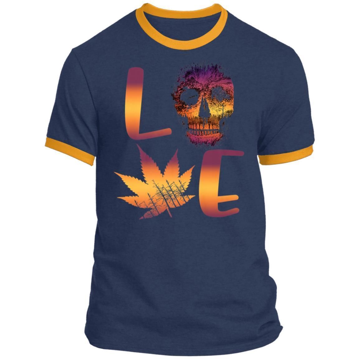 Love Skull Cannabis Weed Leaf Marijuana Vintage shirts