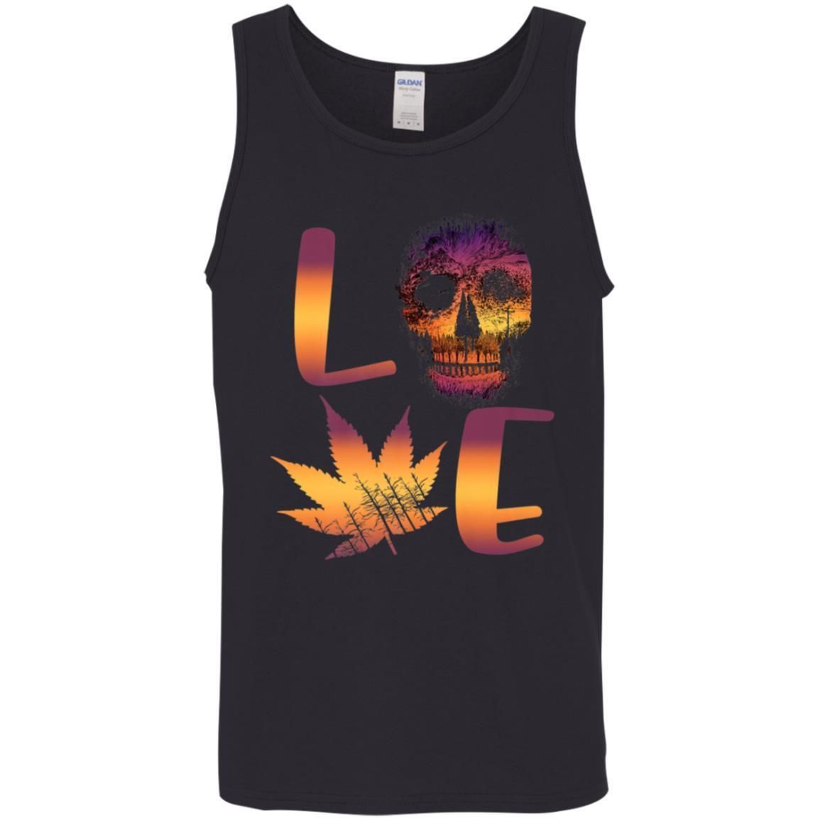 Love Skull Cannabis Weed Leaf Marijuana Vintage shirts