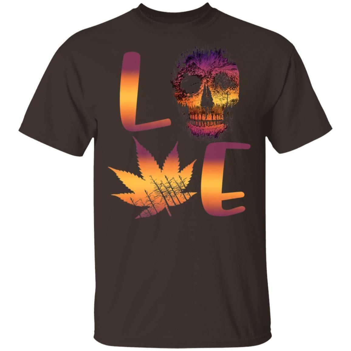 Love Skull Cannabis Weed Leaf Marijuana Vintage shirts