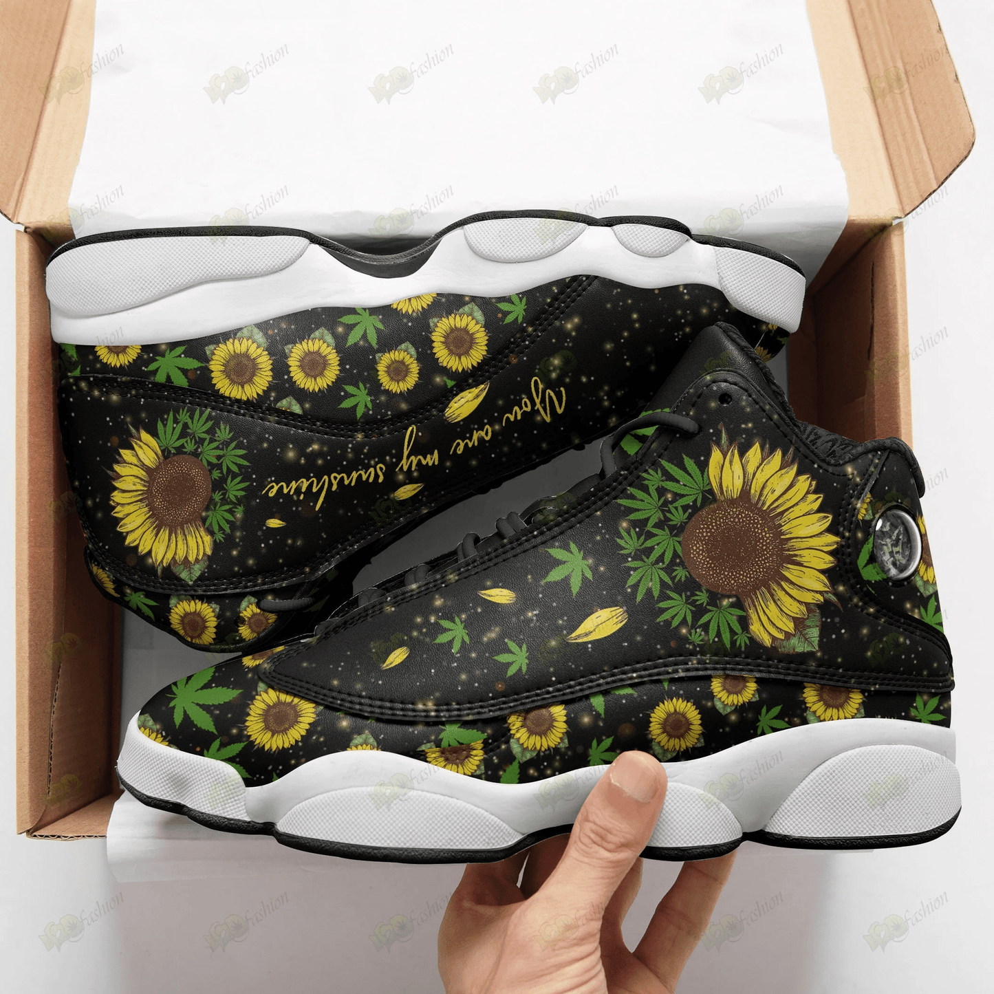 WEED AIR JORDAN 13 SNEAKERS JD13 XIII SHOES 18092118.CXT