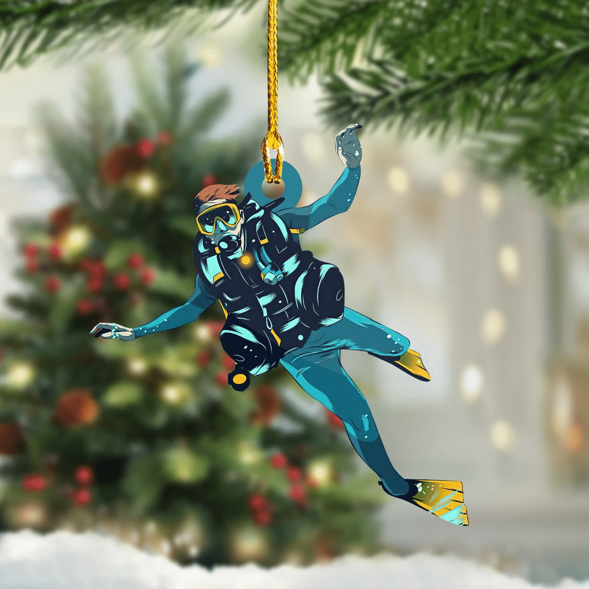 Scuba Diver Shaped Ornament
