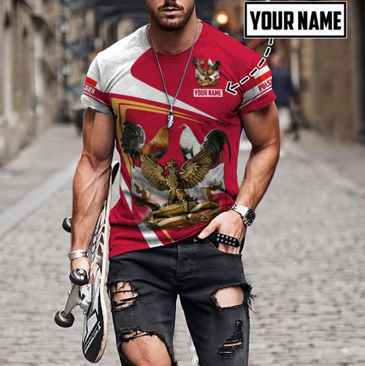 Personalized Polska Rooster 3D All Over Printed Unisex Hoodie