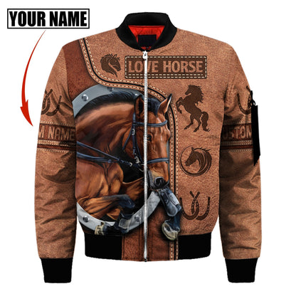 Customize Name Horse 3D All Over Printed Unisex Shirt