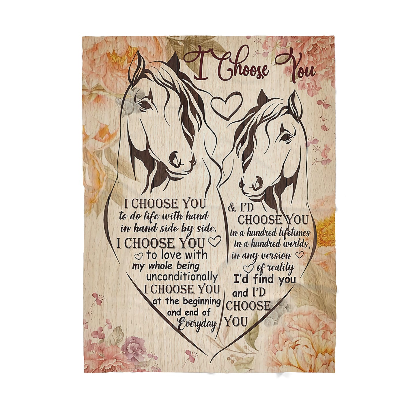 Custom Blanket Horse Sherpa Blanket TA
