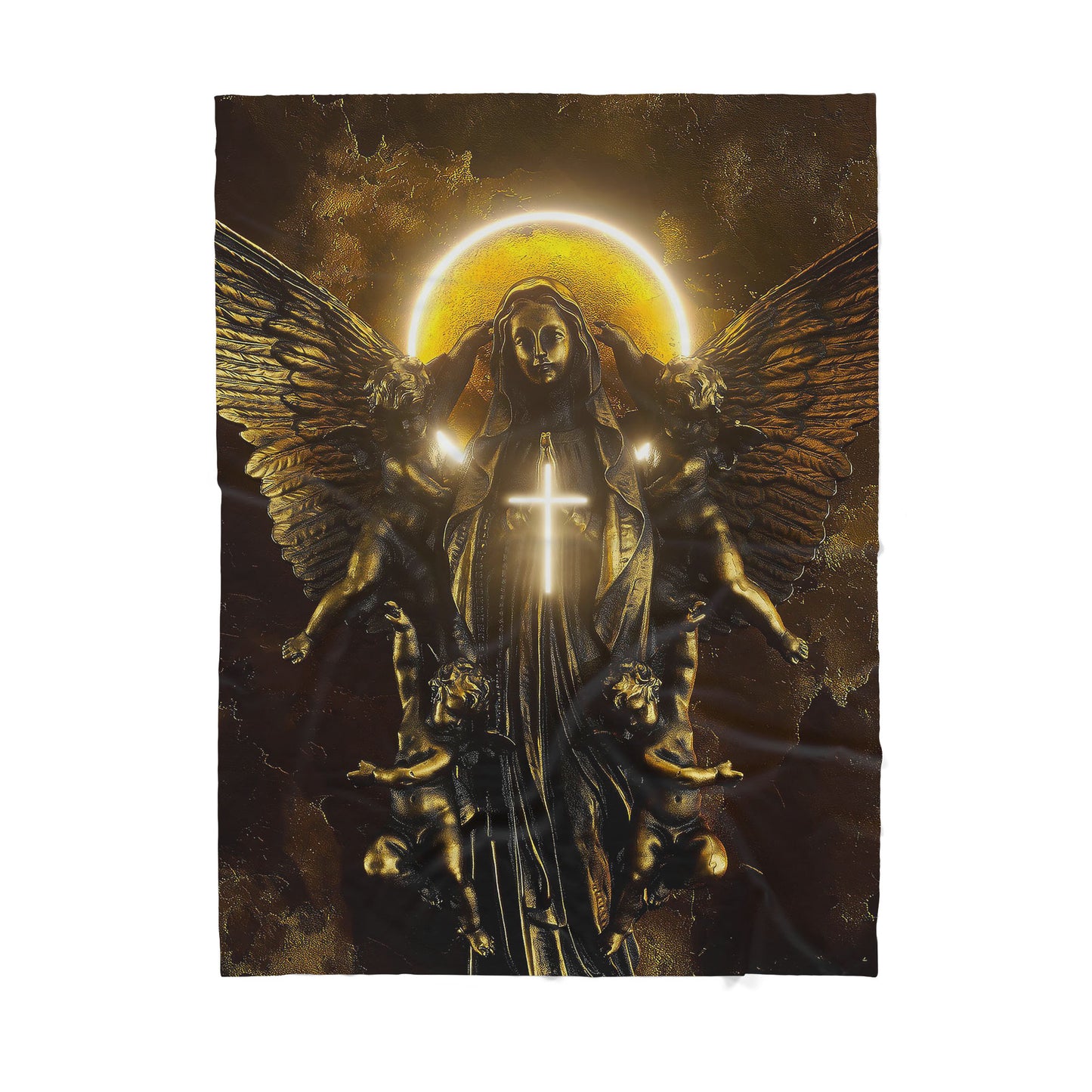 Premium Christian Jesus memento mori style blanket - Best gift for Christian - sherpa blanket TT