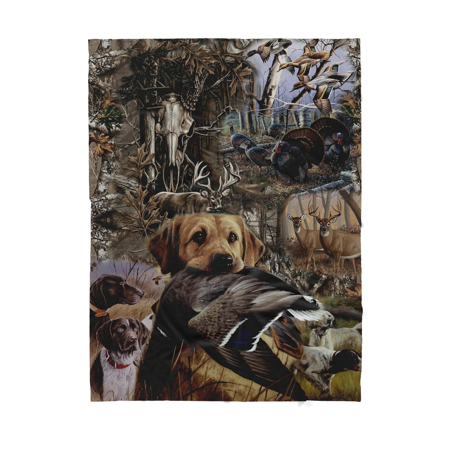 Custom Blanket Duck Hunting - Best gift for Hunter - Sherpa Blanket DL