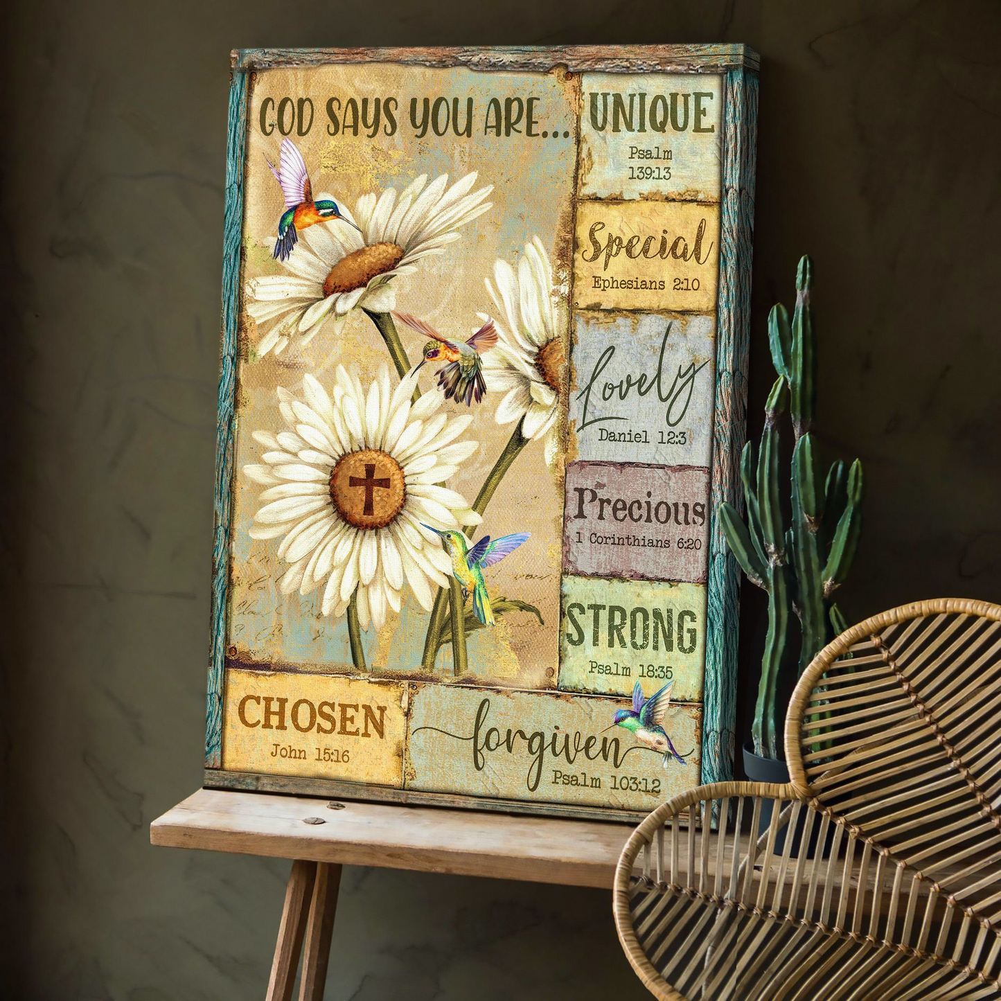 God say you are Jesus Portrait Canvas Print Wall Art