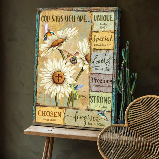 God say you are Jesus Portrait Canvas Print Wall Art
