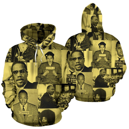 African Hoodie - Civil Rights Leaders Vintage - Amaze Style™-ALL OVER PRINT HOODIES