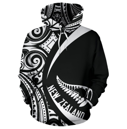 New Zealand Maori Pattern Hoodie - Circle Style J1 - Amaze Style™-Apparel