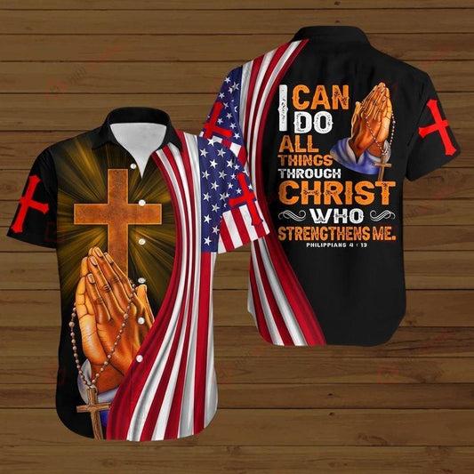 I Can Do All Thing-Jesus Christ American Flag 3D All Over Printed Shirts For Men and Women TA0729210