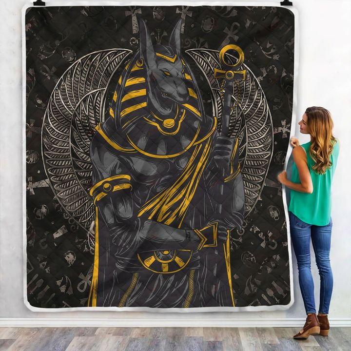 Custom Blanket Egyptians anubis warrior Sherpa Blanket HC