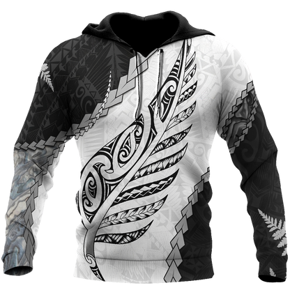 Paua Shell Maori Silver Fern 3d all over printed shirt and short for man and women
