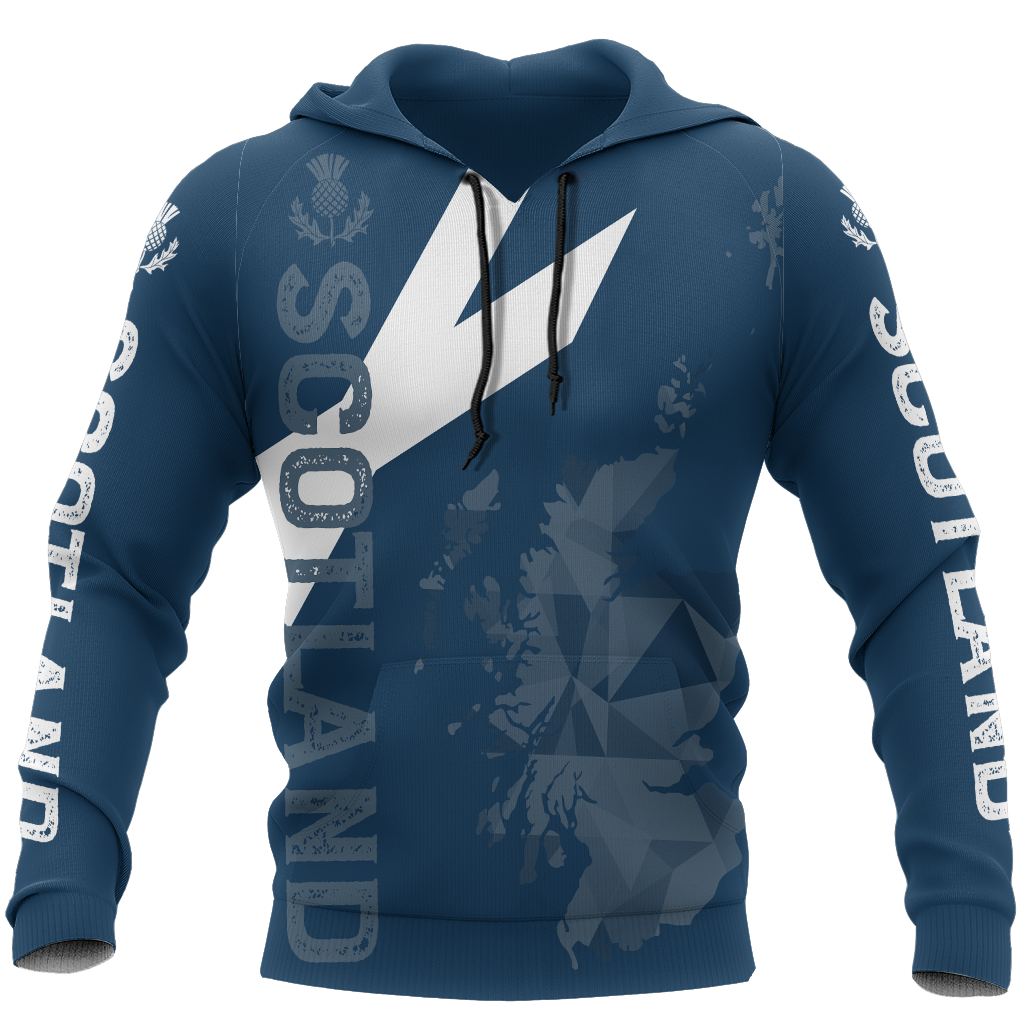 Scotland Map Polygon Style Pullover Hoodie NNK 1508 - Amaze Style™-Apparel