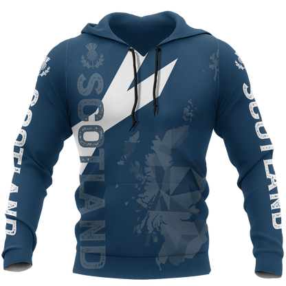 Scotland Map Polygon Style Pullover Hoodie NNK 1508 - Amaze Style™-Apparel
