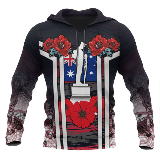 Australia Zip-up Hoodies - Anzac Day Hoodies - Poppy Flowerss Dot Painting - Unisex - ver2 NNKANZ3 - Amaze Style™-Apparel