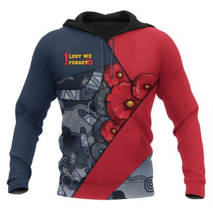 Australia Aboriginal Hoodie Anzac Day ver1 - Amaze Style™-Apparel