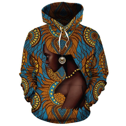 African Hoodie - African Black Girl Floral Hoodie - Amaze Style™-ALL OVER PRINT HOODIES