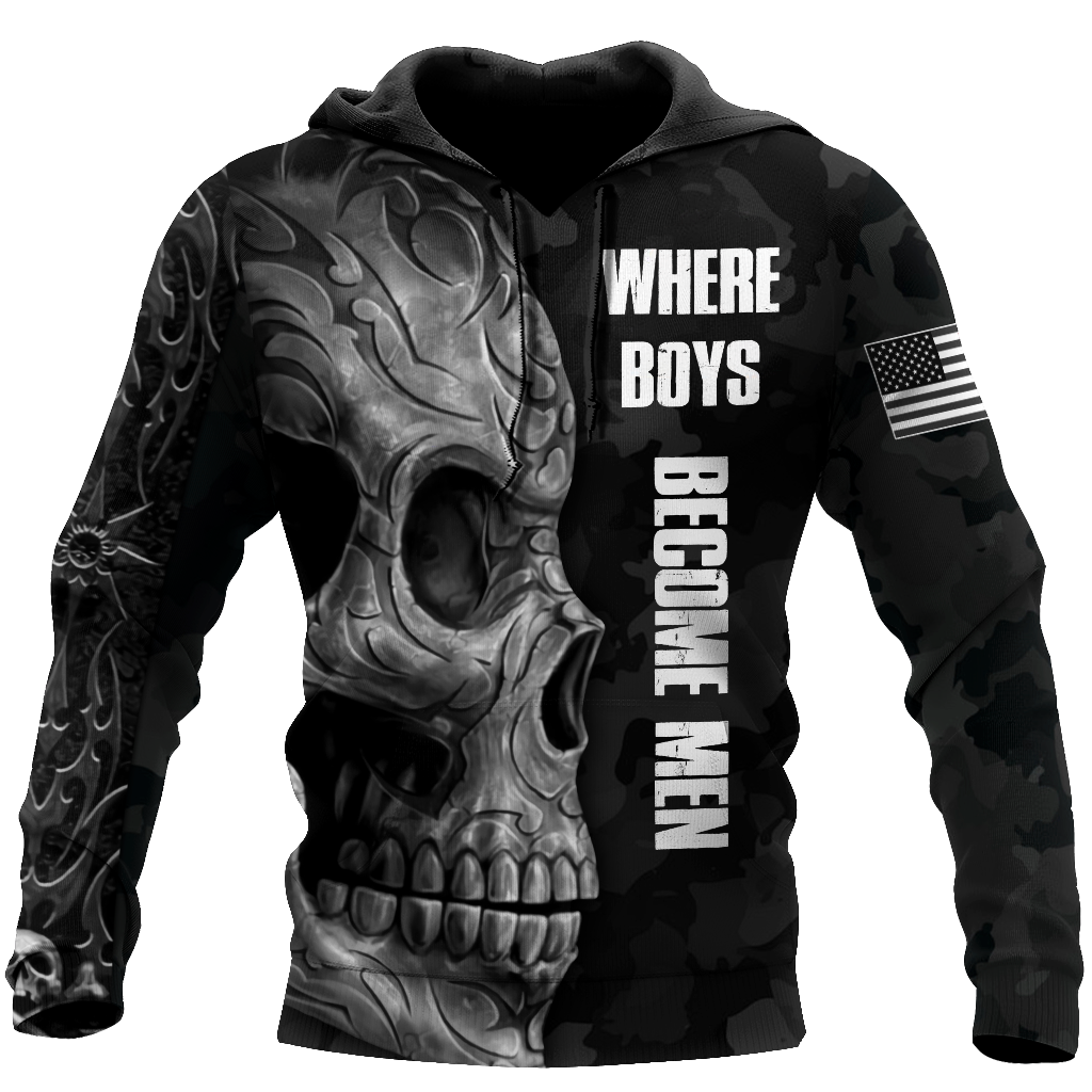 Love Skull tattoos balck 3D all over printed for man and women QB06062002