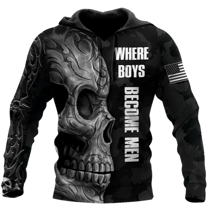 Love Skull tattoos balck 3D all over printed for man and women QB06062002