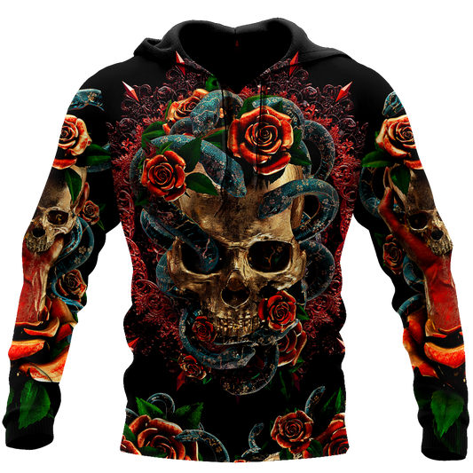Love Skull red 3D all over printed for man and women QB06052002
