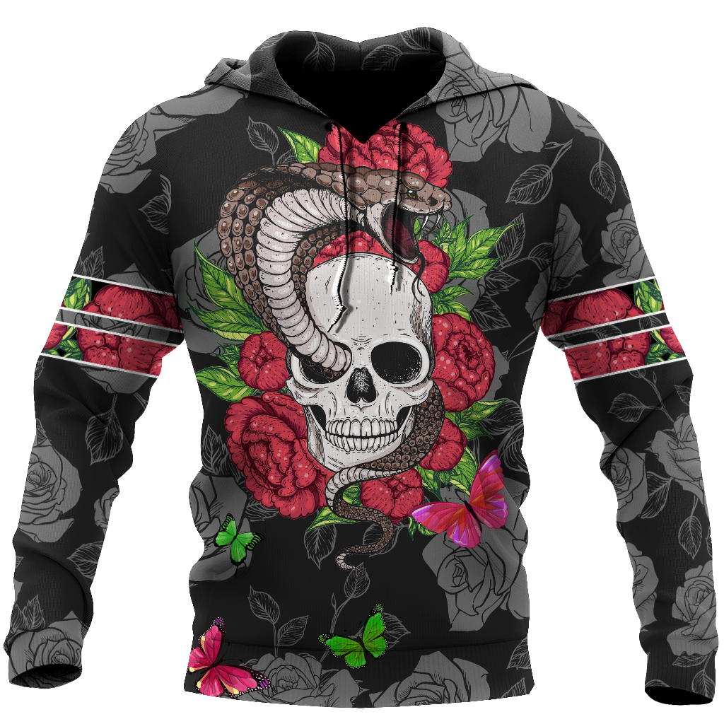 Snake love Skull red 3D all over printed for man and women QB05312003
