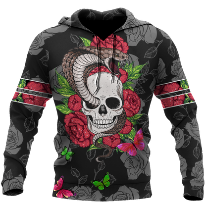 Snake love Skull red 3D all over printed for man and women QB05312003