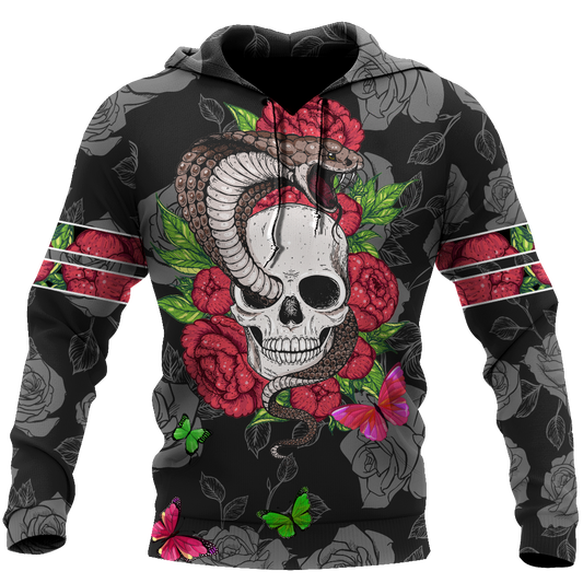 Snake love Skull red 3D all over printed for man and women QB05312003