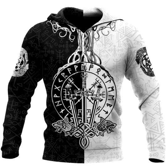 Love Viking Warriors tattoos 3D all over printed for man and women HHT01072002