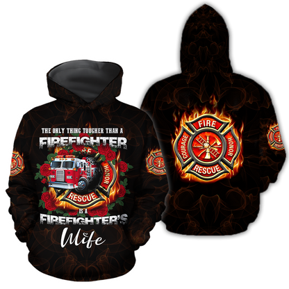 All Over Printed Firefighter's Wife Hoodie DA14092020-MEI