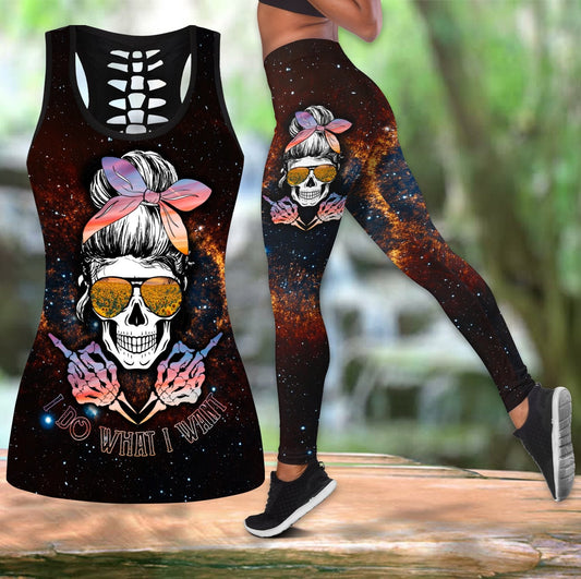 I Do What I Want Skull Combo Tank Top + Legging DQB09082001