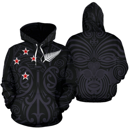 New Zealand - Maori Mask Pullover Hoodie A0 - Amaze Style™-Apparel