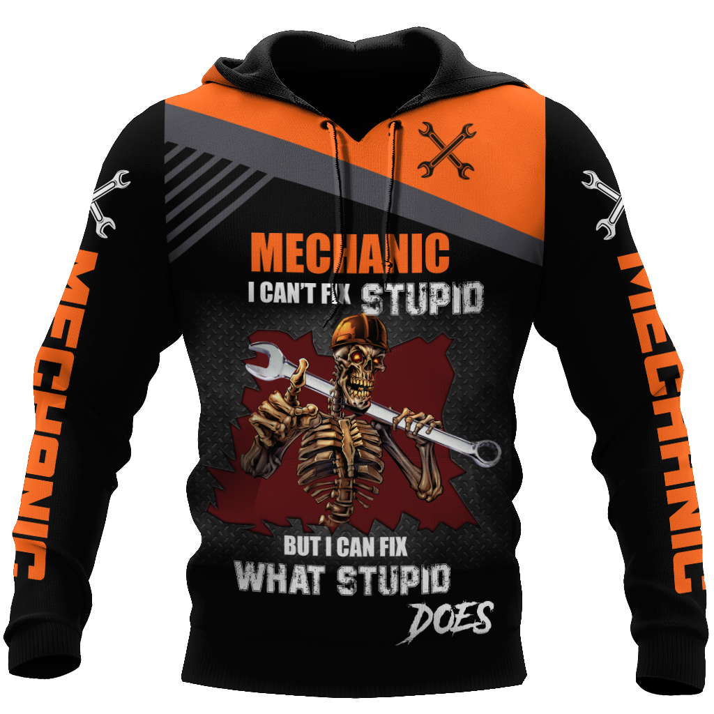 I Can Fix What Stupid Does All Over Printed Mechanic Hoodie For Men and Women TN