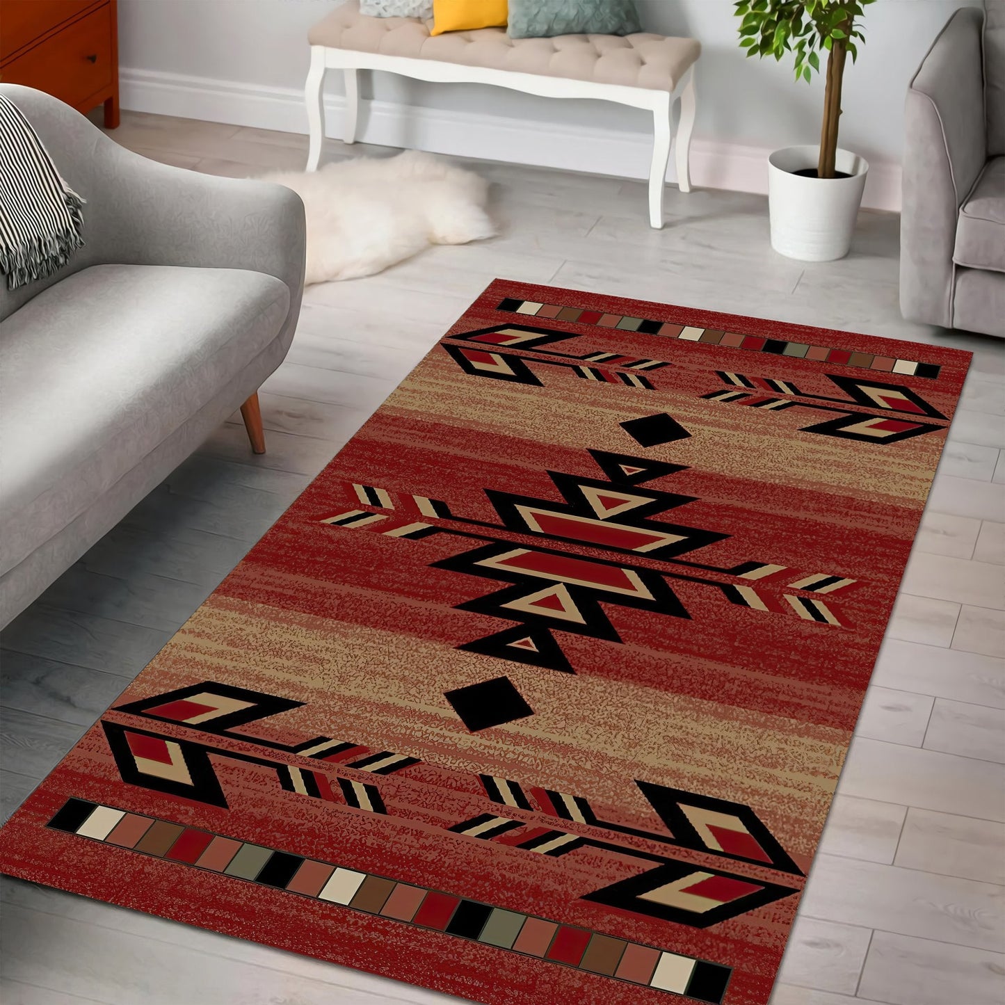 Native American Pattern Rug MEI