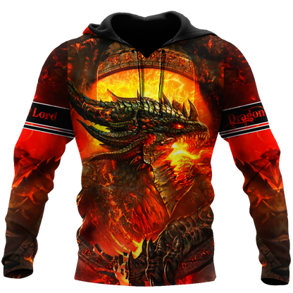 Premium All Over Printed Red Fire Dragon Shirts MEI