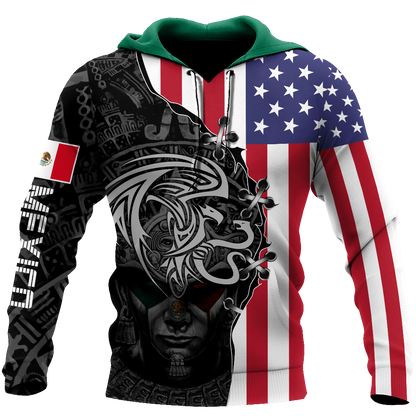 Mexico- US 3D All Over Printed Shirts For Men and Women