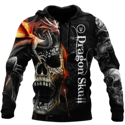 Awesome Dragon On Skull Hoodie For Men And Women MEI