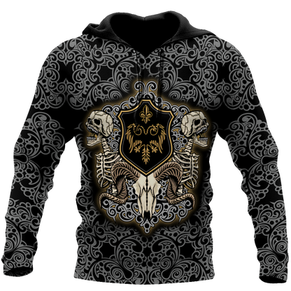 Gothic sign with skull and skeleton 3D all over printed for men and women HHT14082004