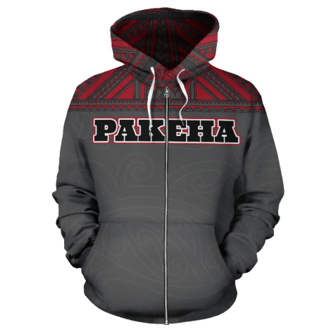 Pakeha All Over Zip-Up Hoodie - BN04 - Amaze Style™-Apparel