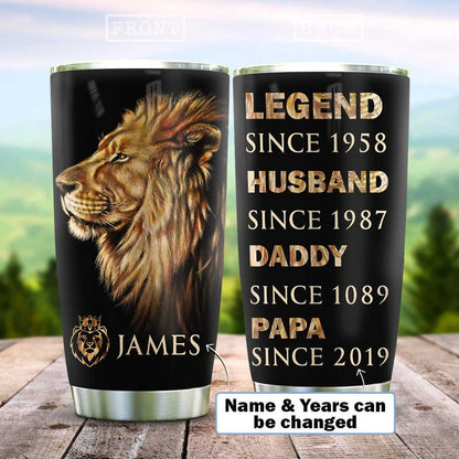 Personalized Lion Granddad Stainless Steel Tumbler 10062102.CTA
