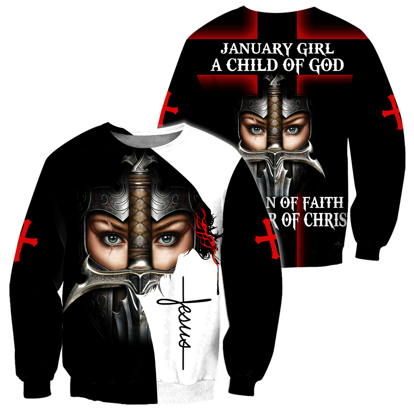 January Girl - I Am A Daughter Of God 3D All Over Printed Shirts For Men and Women TA040205S1