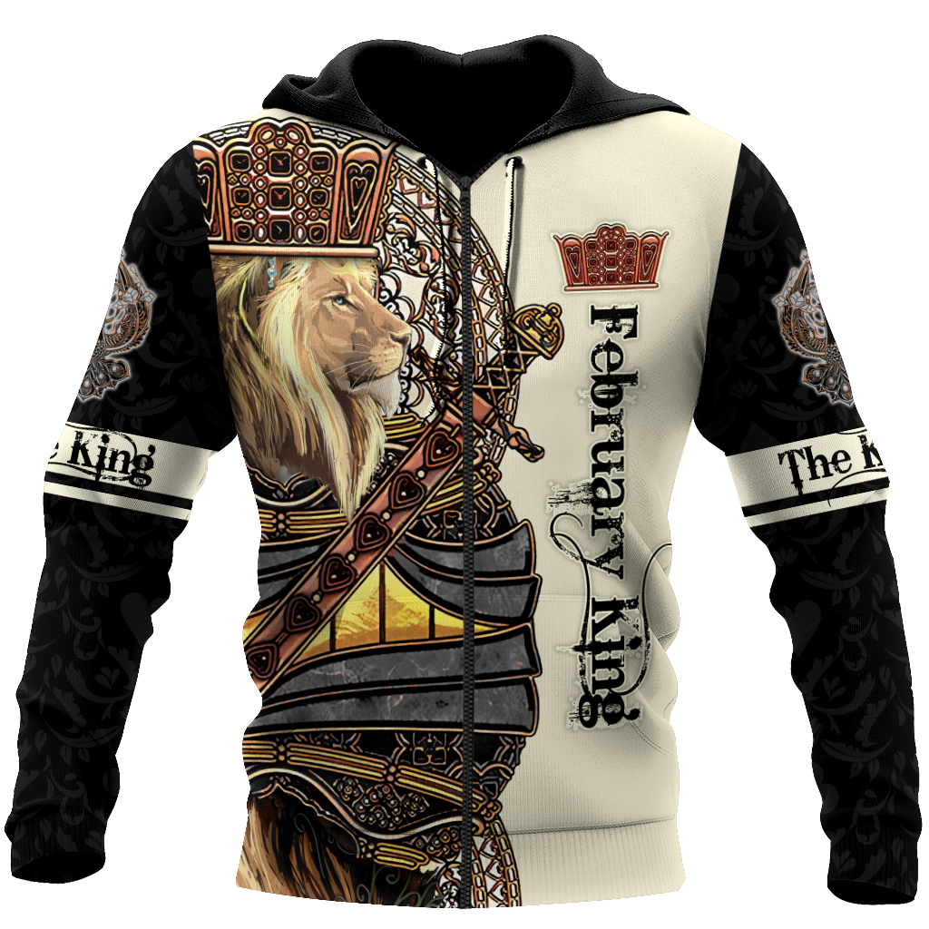 February King Lion 3D All Over Printed  Unisex Shirts