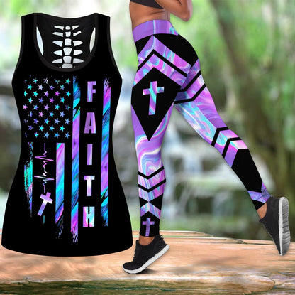 Faith Flag-Jesus Christ Combo Tank + Legging QB06272004