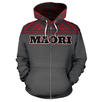 Maori All Over Zip-Up Hoodie - BN04 - Amaze Style™-Apparel